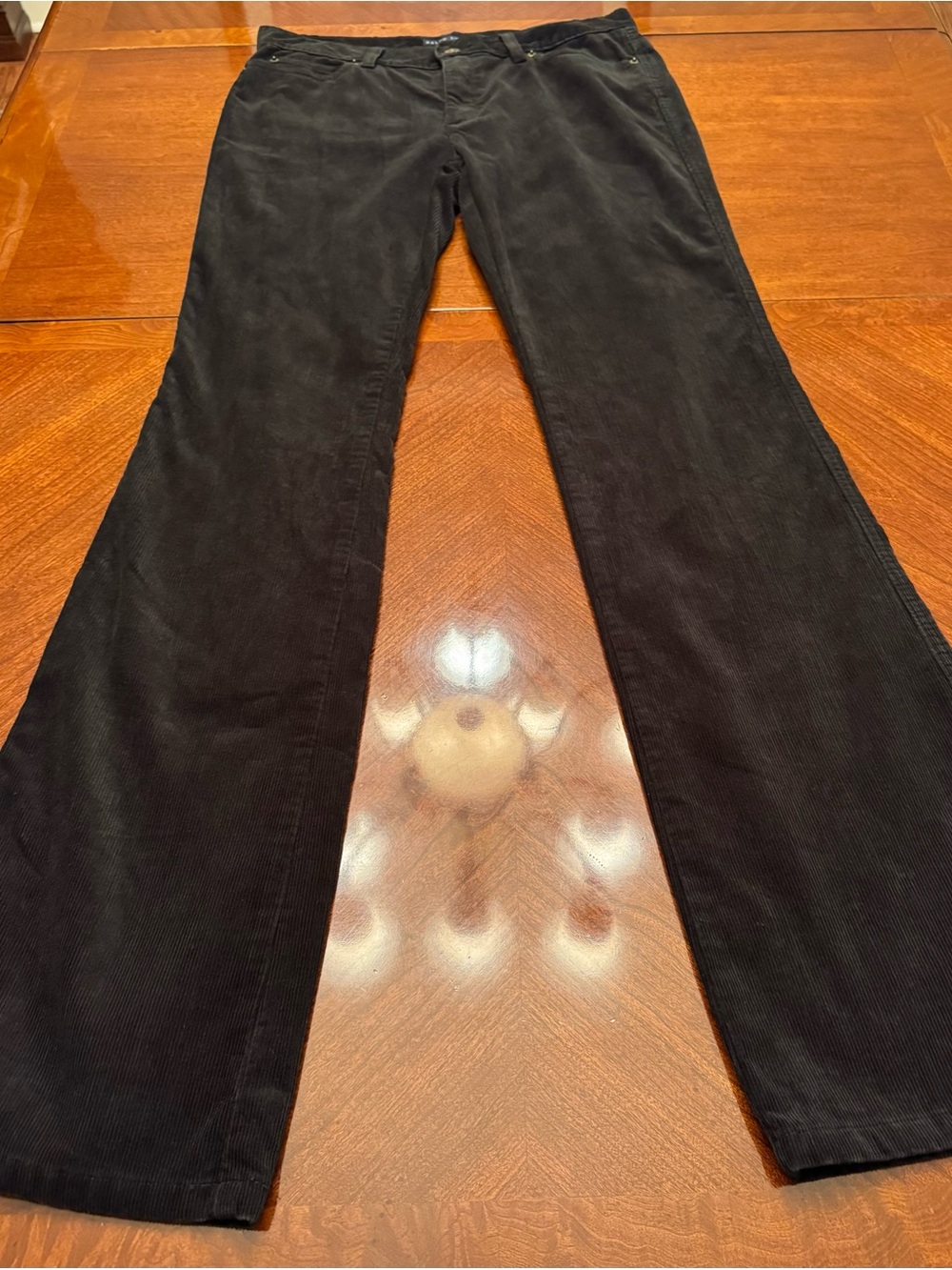 Polo Ralph Lauren Pants 100% Cotton Black Women's Corduroy Jeans Size - 8 - Picture 3 of 15